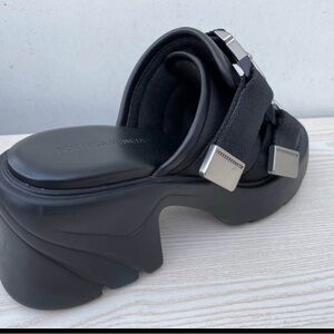 Bottega Veneta Black Mules with Sculptural Platform